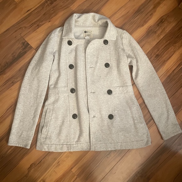 Billabong Gray Button Down Peacoat Coat Sz S/P - Picture 1 of 3